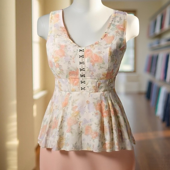 TORRID Babydoll Challis‎ Corset Top NWT Size 2X - Picture 2 of 10